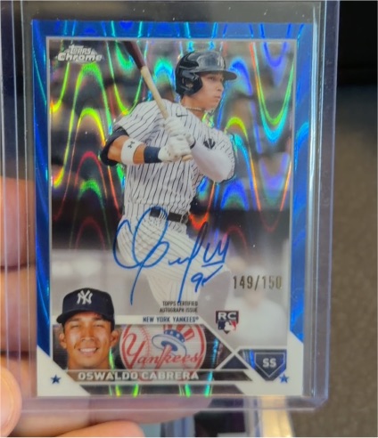 2023 Topps Chrome Update Series Autographs Oswaldo Cabrera #RA-OCA — front
