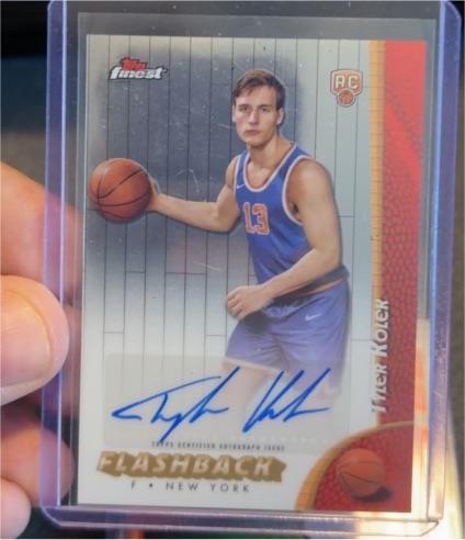 2024-25 Topps Finest #FBA-TK Tyler Kolek Flashback Autograph Rookie Card — front