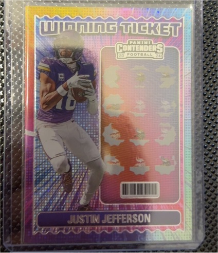 2024 Panini Contenders #11 Justin Jefferson Winning Ticket — front