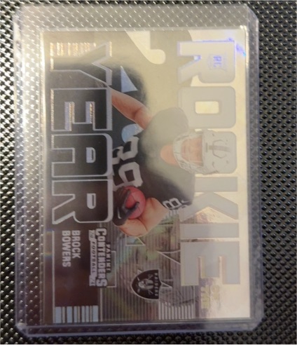 2024 Panini Contenders #5 Brock Bowers Rookie of the Year — front