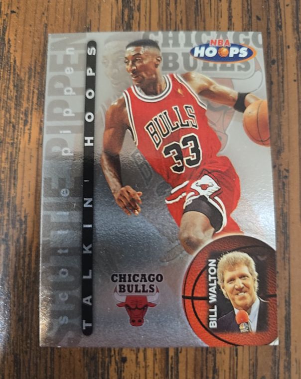 1997-98 NBA Hoops Talkin' Hoops #5 Scottie Pippen — front