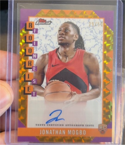 2024-25 Topps Finest #RFA-JM Jonathan Mogbo — front