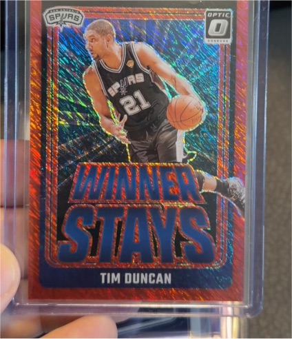 2024-25 Panini Donruss Optic #12 Tim Duncan Winner Stays — front