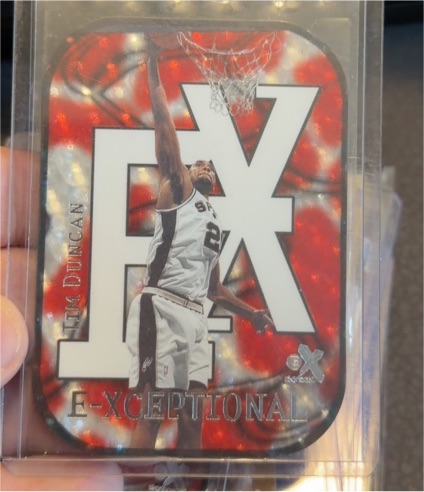 1999-2000 Skybox EX E-Xceptional #9 Tim Duncan — front
