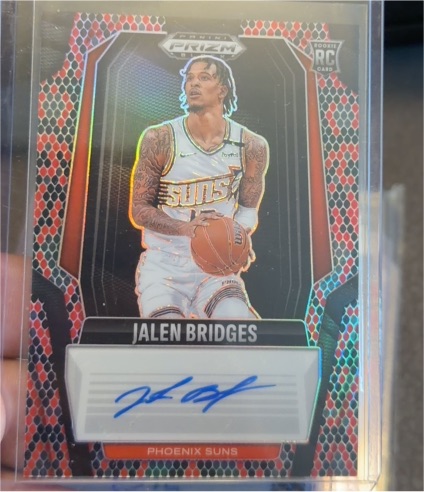 2024-25 Panini Prizm Black Jalen Bridges Silver Auto — front