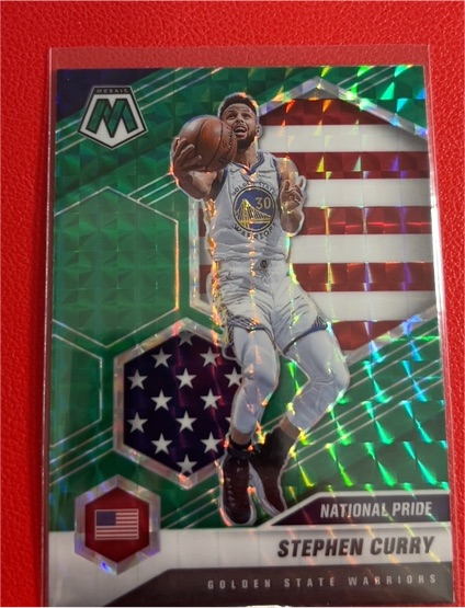 2020-21 Panini Mosaic #249 Stephen Curry National Pride — front
