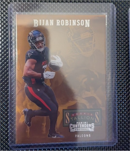 2023 Panini Contenders #10 Bijan Robinson Rookie Stallions — front