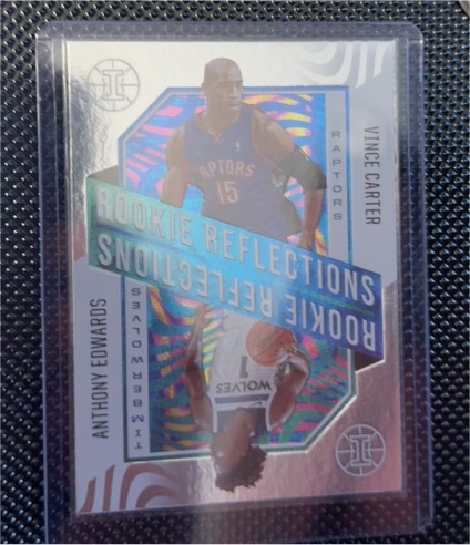 2020-21 Panini Illusions Rookie Reflections #13 Anthony Edwards / Vince Carter — front