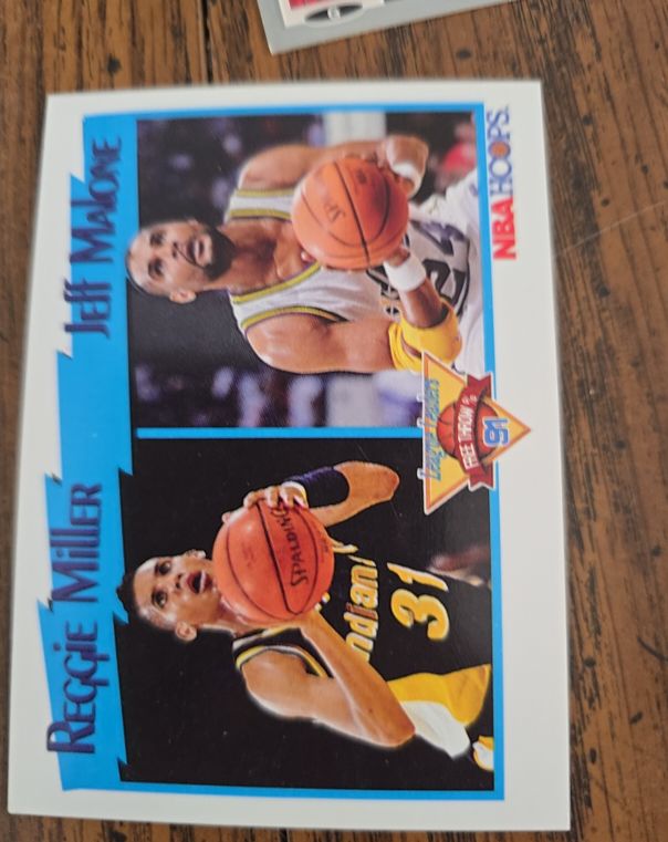 1991-92 Hoops #308 Reggie Miller / Jeff Malone LL — front