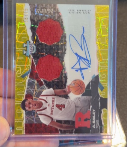 2024-25 Bowman Best U Prospect Dual Relic Auto A. Bailey — front