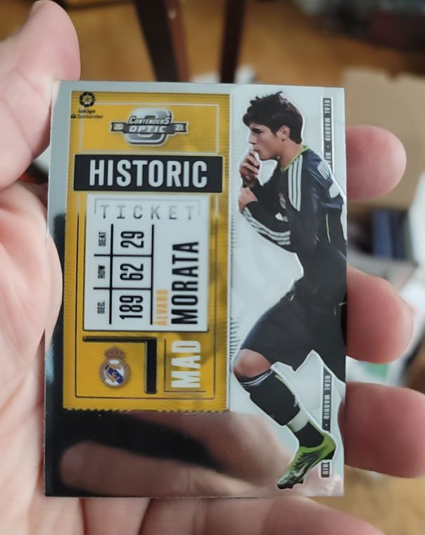 2020-21 Panini Chronicles Contenders Optic #2 Alvaro Morata Historic Ticket — front