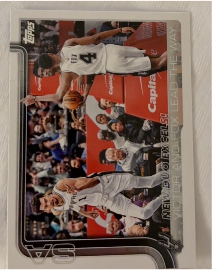 2025-26 Topps #300 Victor Wembanyama & De'Aaron Fox — front