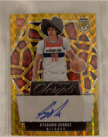 2024-25 Panini Mosaic #MS-KYG Kyshawn George Rookie Scripts Auto — front