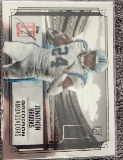 2024 Topps Signature Class #GA-24 Jonathon Brooks Gridiron Ambassadors Rookie — front