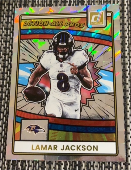 2025 Panini Donruss #AAP-LJA Lamar Jackson Action All Pros — front