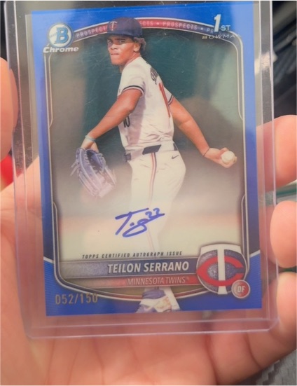 2025 Bowman Chrome #CPA-TS Teilon Serrano 1st Bowman Auto Minnesota Twins — front