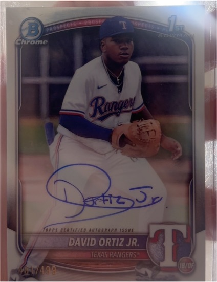 2025 Bowman Chrome #BP-29 David Ortiz Jr. — front