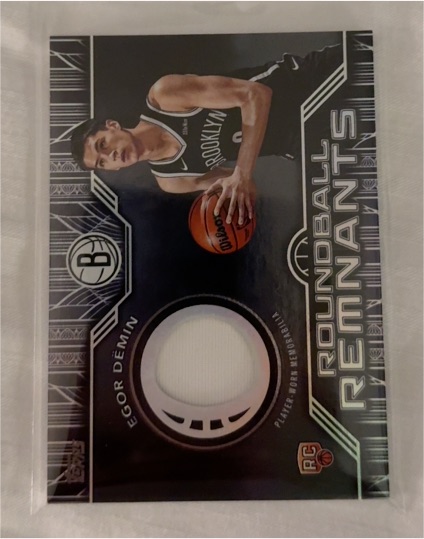 2025-26 Topps Flagship #RRR-ED Egor Demin Rookie Roundball Remnants Jersey — front