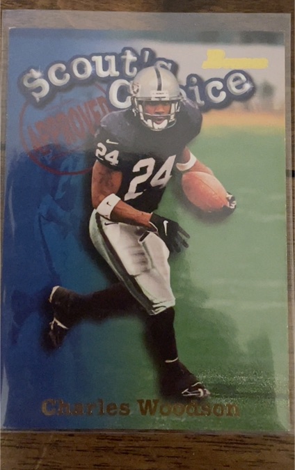 1998 Bowman Scout's Choice #SC7 Charles Woodson — front