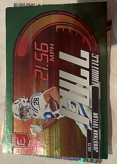 2025 Donruss Elite Full Throttle Green #10 Jonathan Taylor — front