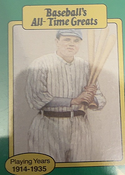 1987 Hygrade Baseball's All-Time Greats #51A Babe Ruth — front