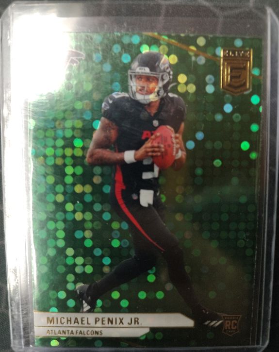 2024 Panini Donruss Elite #125 Michael Penix Jr. Green Disco Rookie — front