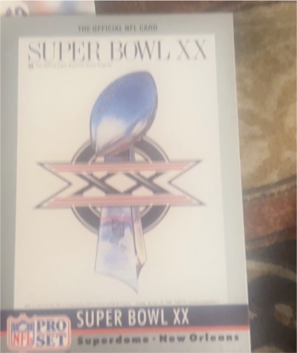 1990 Pro Set #20 Super Bowl XX — front
