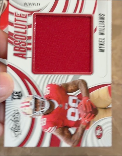 2025 Panini Absolute Mykel Williams Authentic Patch RC Relic — front
