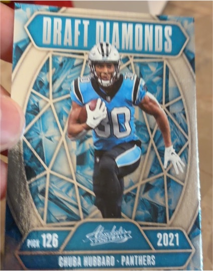2025 Panini Absolute Draft Diamonds #126 Chuba Hubbard — front