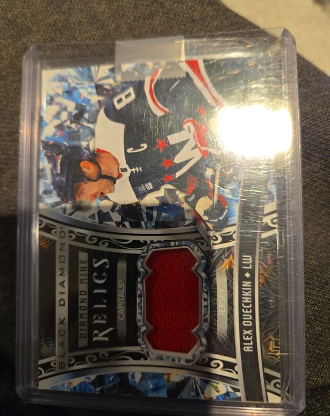 2022-23 Upper Deck Black Diamond Mine Relics Jersey #DMA-AO Alex Ovechkin — front