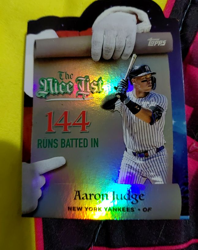 2025 Topps Holiday #MNL-6 Aaron Judge Making The Nice List 144 RBIs — front