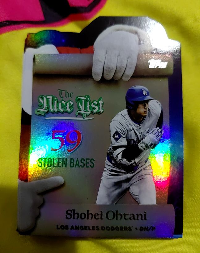 2025 Topps Holiday #MNL-2 Shohei Ohtani The Nice List 59 Stolen Bases — front