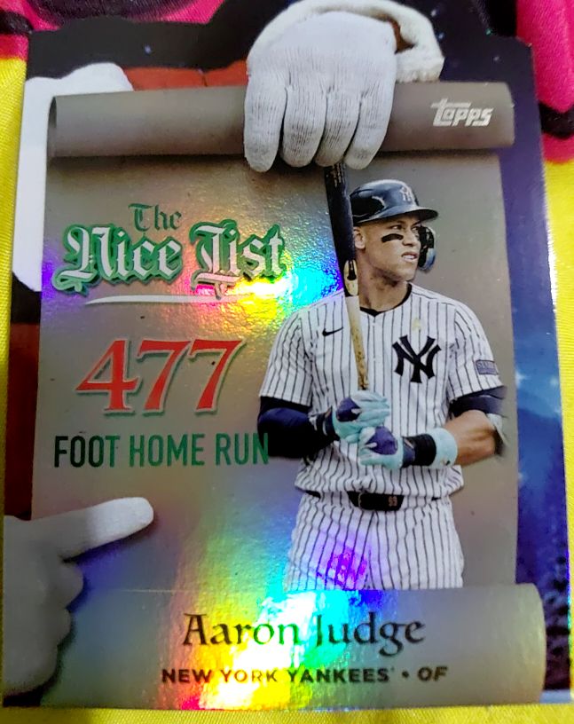 2025 Topps Holiday #MNL-20 Aaron Judge The Nice List — front