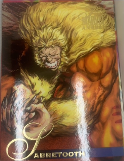 1995 Flair Marvel Annual #10 Sabretooth — front