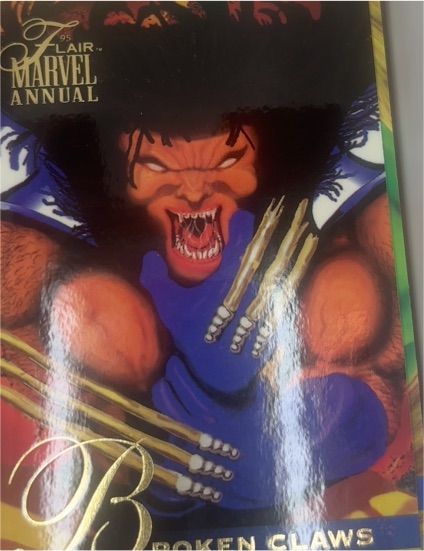 1995 Flair Marvel Annual #39 Broken Claws Wolverine — front