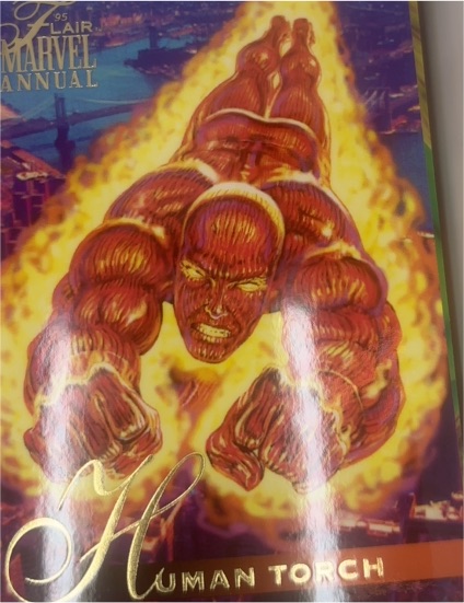 1995 Flair Marvel Annual Human Torch — front