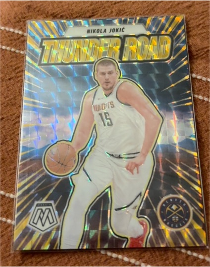 2024-25 Panini Mosaic Thunder Road #13 Nikola Jokić — front