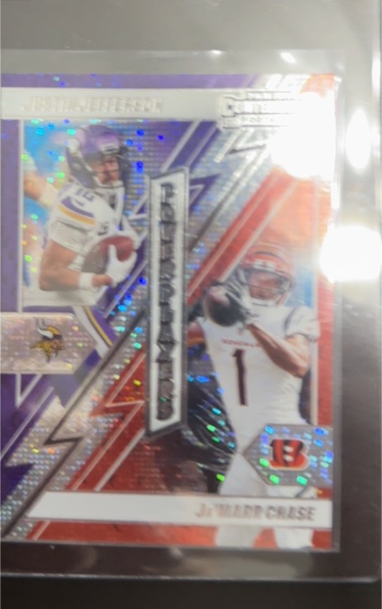 2024 Panini Contenders Power Players #8 Justin Jefferson Ja'Marr Chase — front
