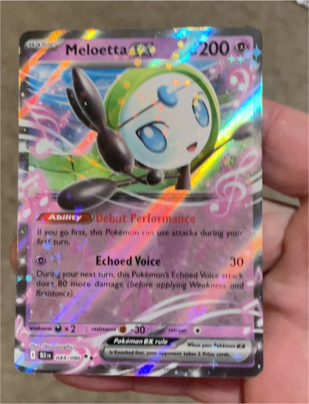 2025 Pokémon Black Bolt #044 Meloetta ex — front