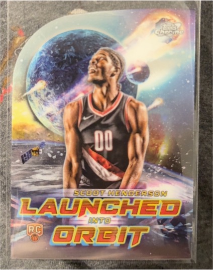 2023-24 Topps Chrome Cosmic #LIO-4 Scoot Henderson Launched Into Orbit — front