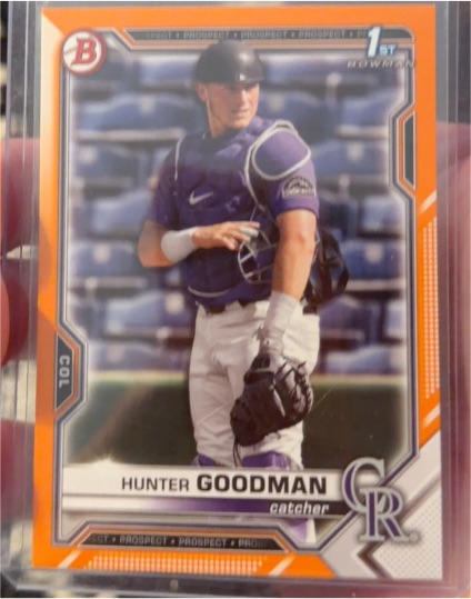 2021 Bowman Draft #BD-66 Hunter Goodman — front
