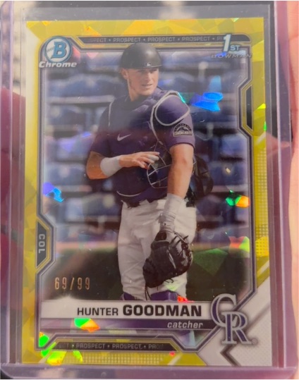 2021 Bowman Draft Chrome #BDC-66 Hunter Goodman — front