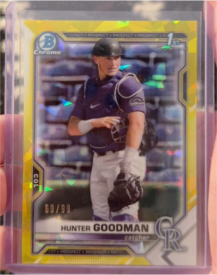 2021 Bowman Chrome Draft #BDC-66 Hunter Goodman — front