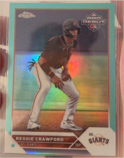 2023 Topps Pro Debut Chrome #PDC-200 Reggie Crawford ACL Giants — front