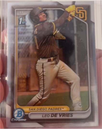 2024 Bowman Chrome #BCP-179 Leo De Vries — front