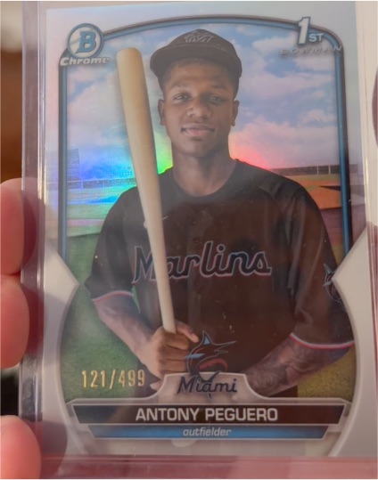 2023 Bowman Chrome #BCP-62 Antony Peguero — front