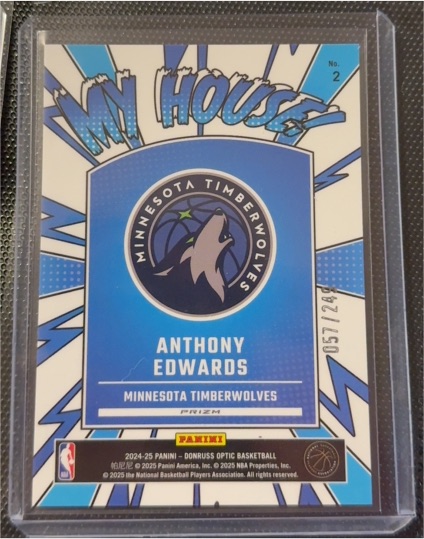 2024-25 Panini Donruss Optic My House #2 Anthony Edwards — front