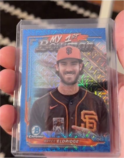 2024 Bowman Chrome #M1B-1 Bryce Eldridge My 1st Bowman Mojo Refractor — front
