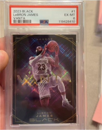 2023 Panini Black #1 LeBron James Vanta — front