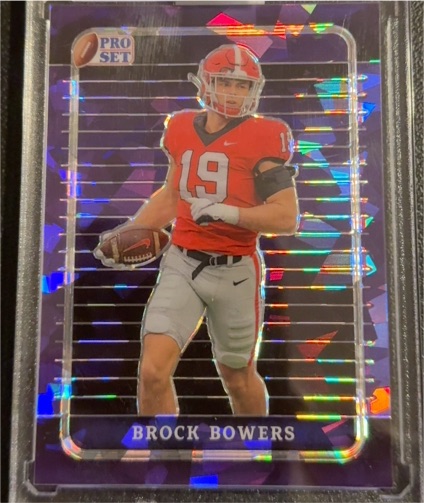 2023 Leaf Pro Set Metal #19 Brock Bowers — front